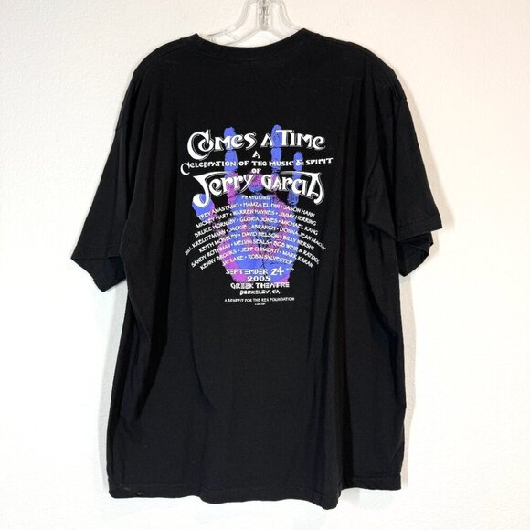 Vintage Music Story Of Jerry Garcia T-Shirt Black 2005 Comes A Time Large Tee - Picture 1 of 9